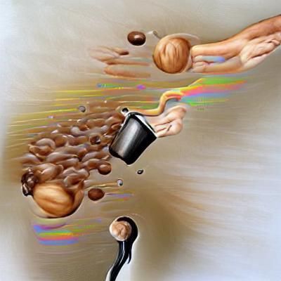 Coffee being poured on the entire population of the earth