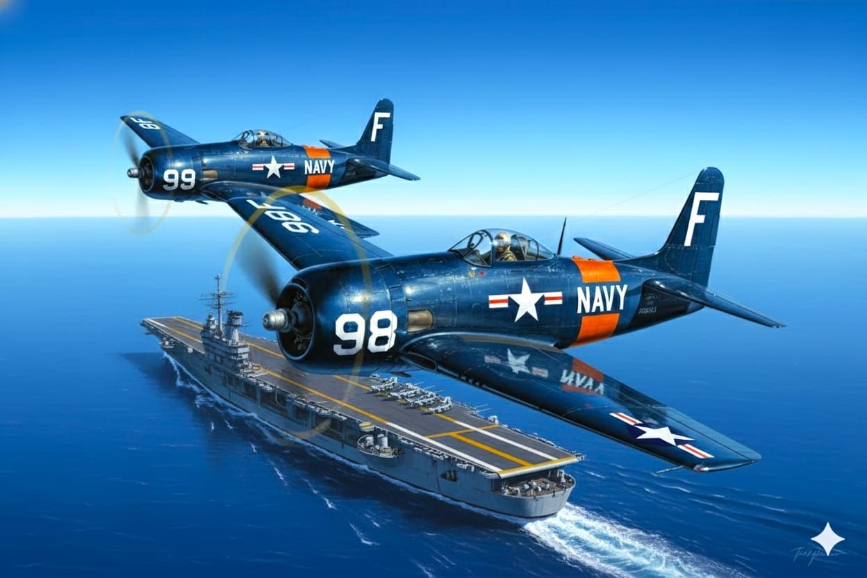 Grumman F8F-2 Bearcats CAP the Carrier, #2