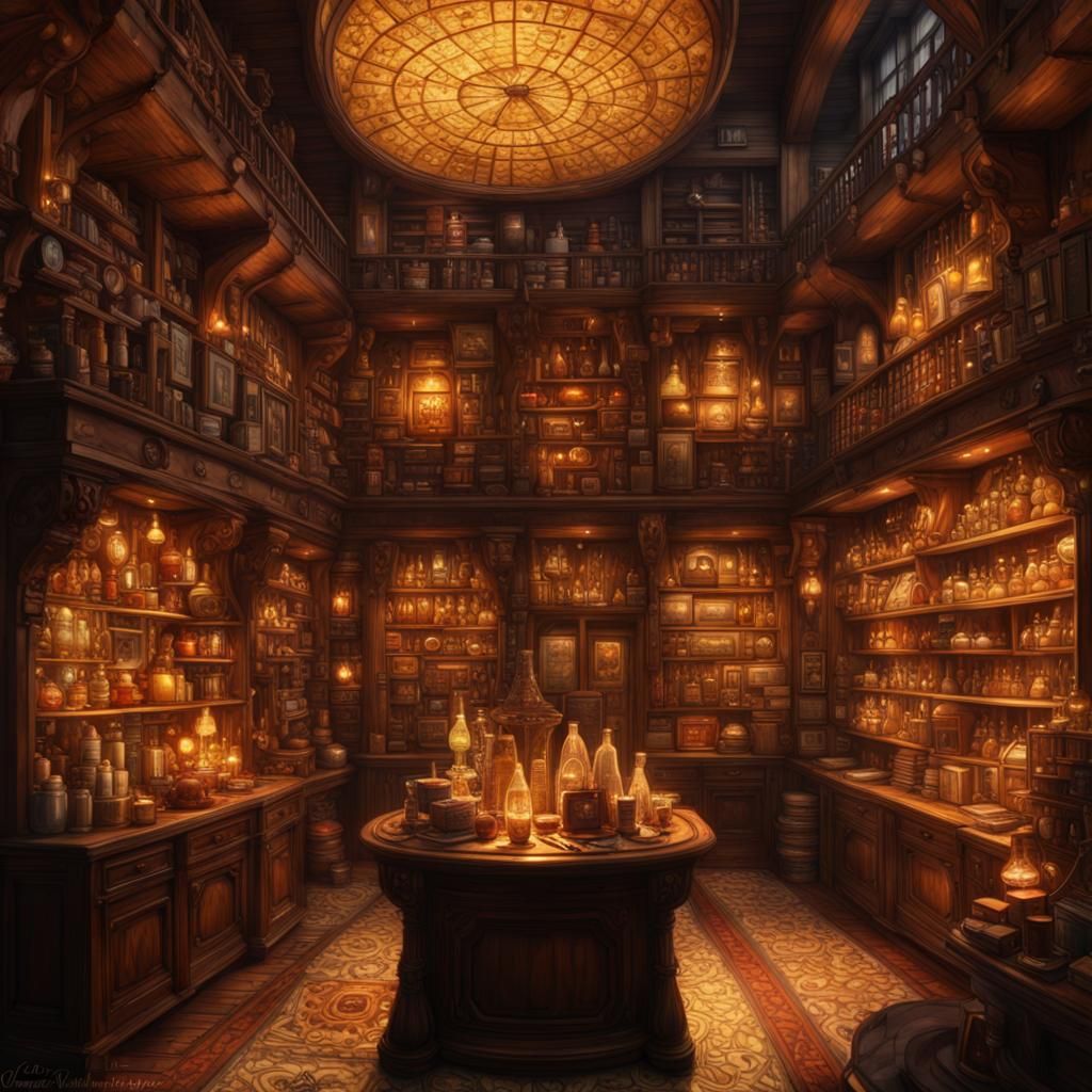 Old potion store - AI Generated Artwork - NightCafe Creator