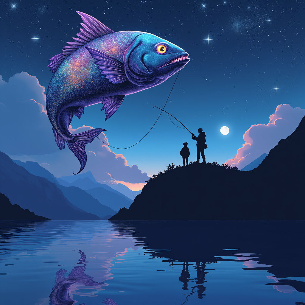 Starry Night Fishing Fantasy