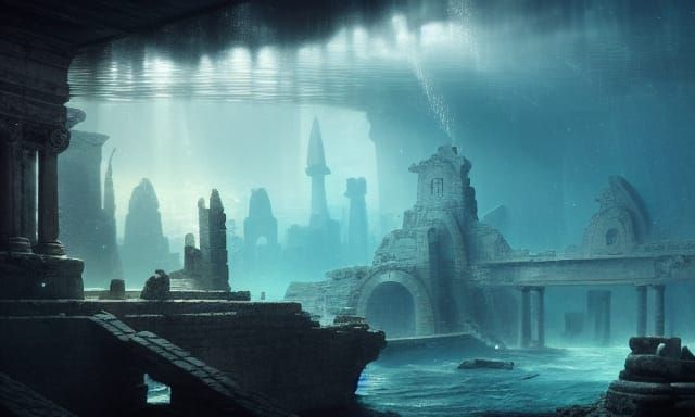 Ancient Ruins, Atlantis, under water, undefined