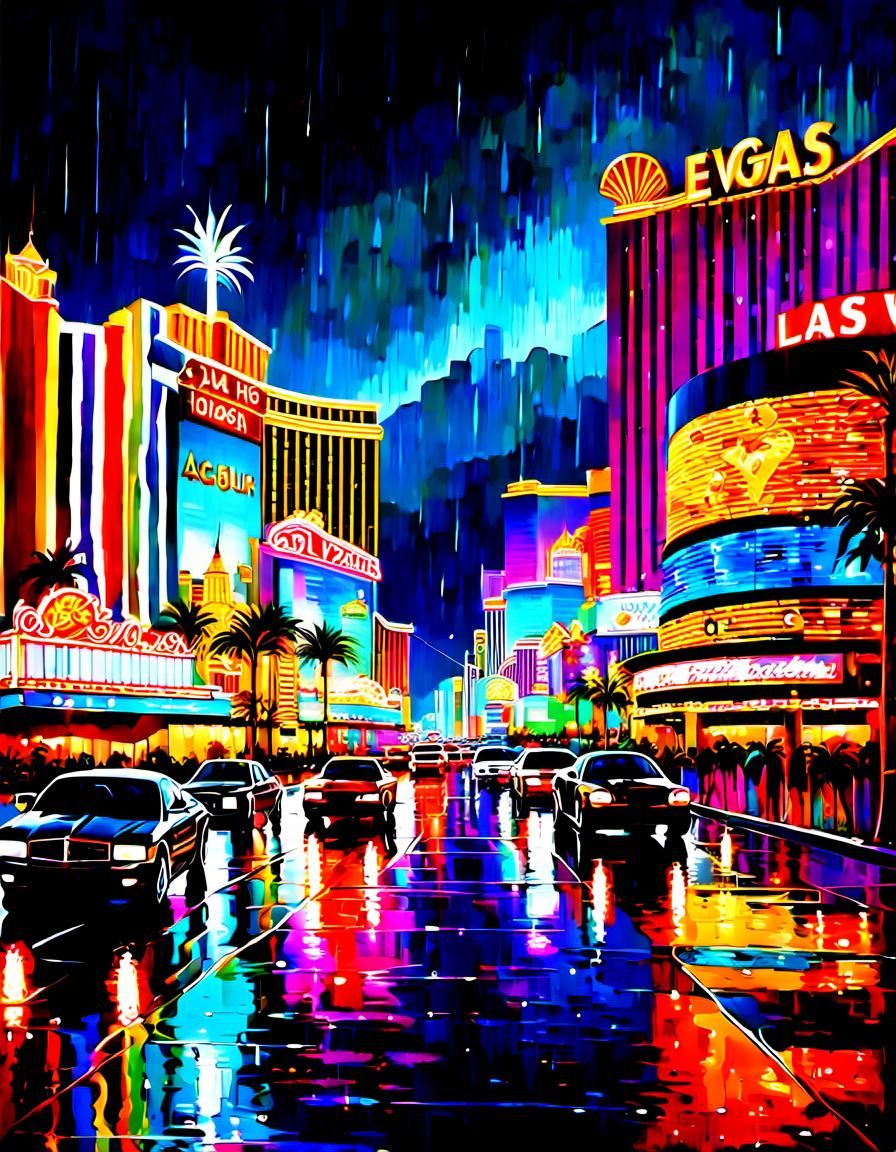 Las Vegas Nightscape - AI Generated Artwork - NightCafe Creator