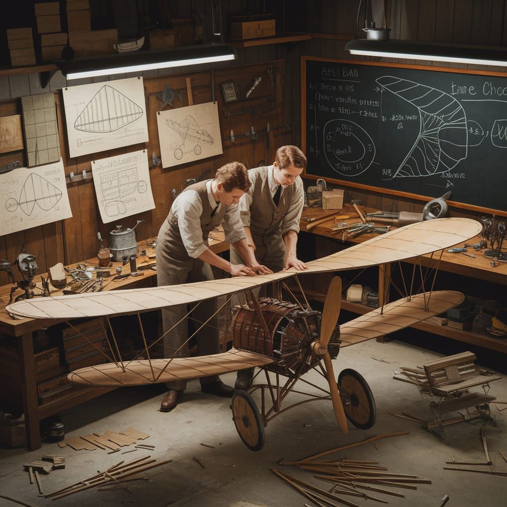 Pioneers of the Sky: The Wright Brothers' Workshop  by @dinsat