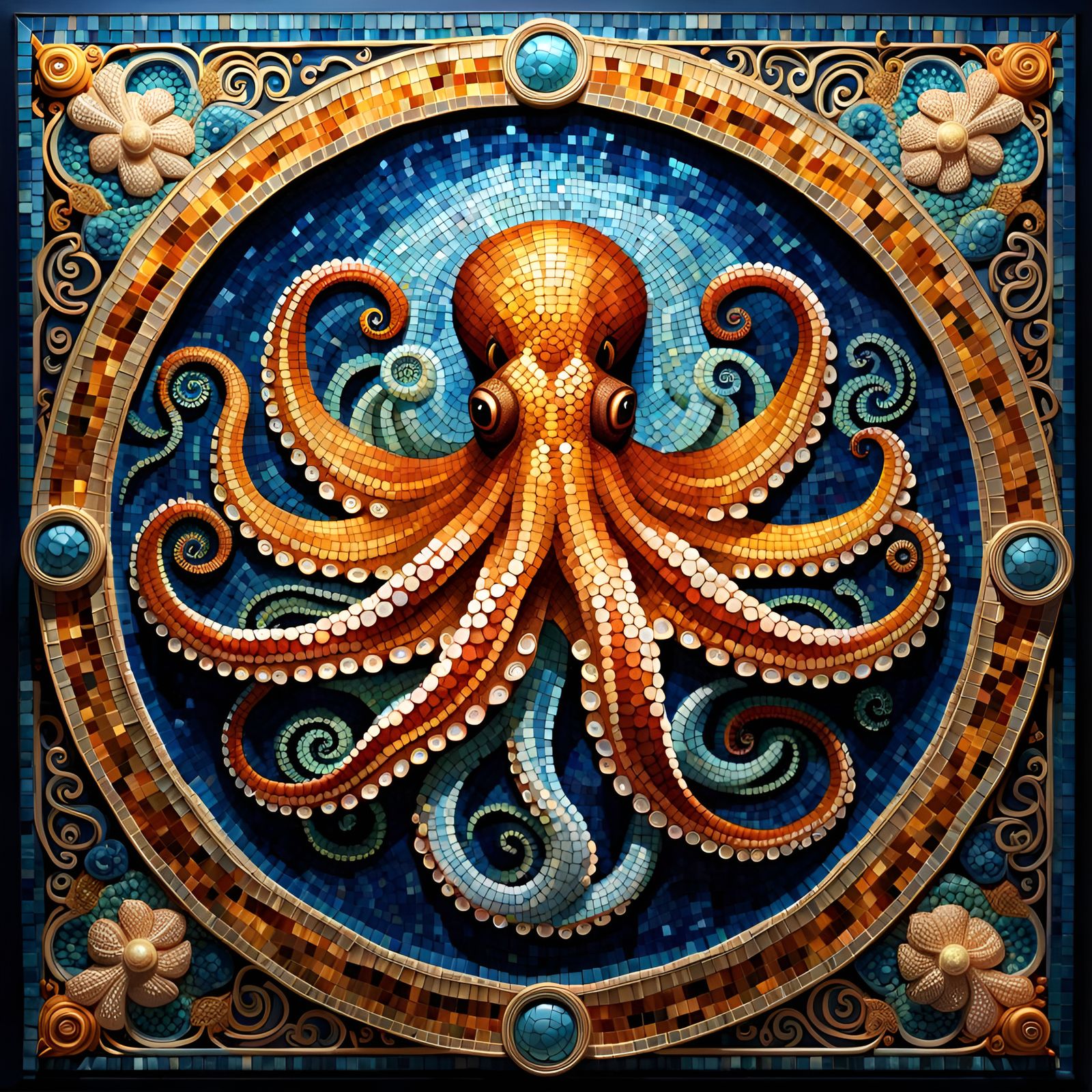 Octopus mosaic  by @Klo