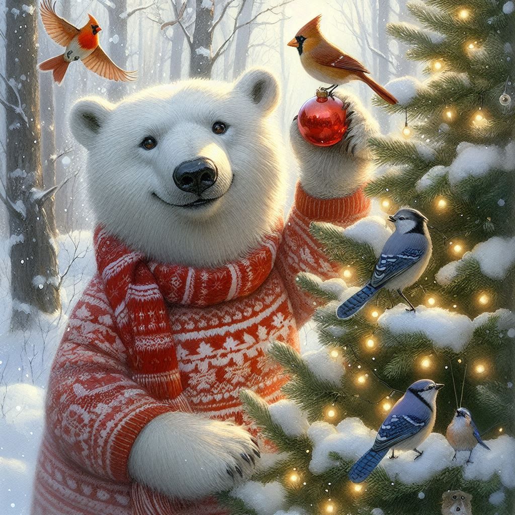 Christmas Polar Bear