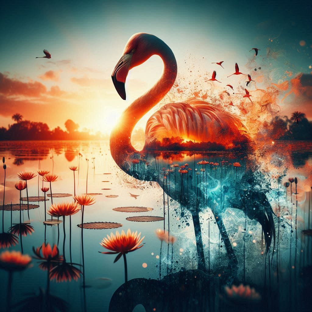 double exposure beautiful fantasy portrait landscape..