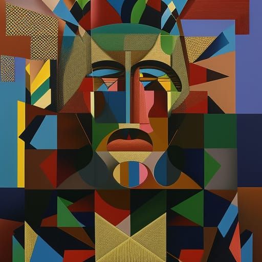 cubist painting, Neo-Cubism, layered overlapping geometry, art deco ...