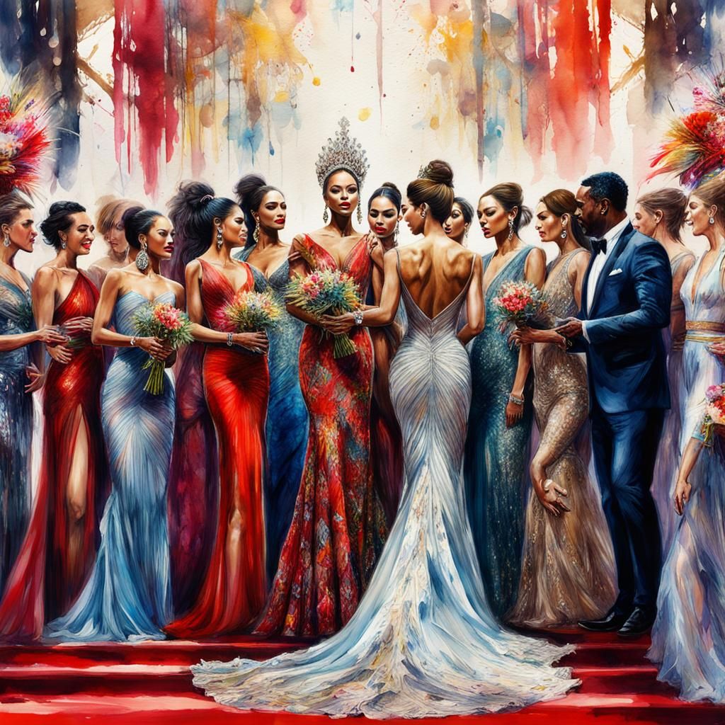 Miss universe prize handling ceremony on red carpet   by @Mr M