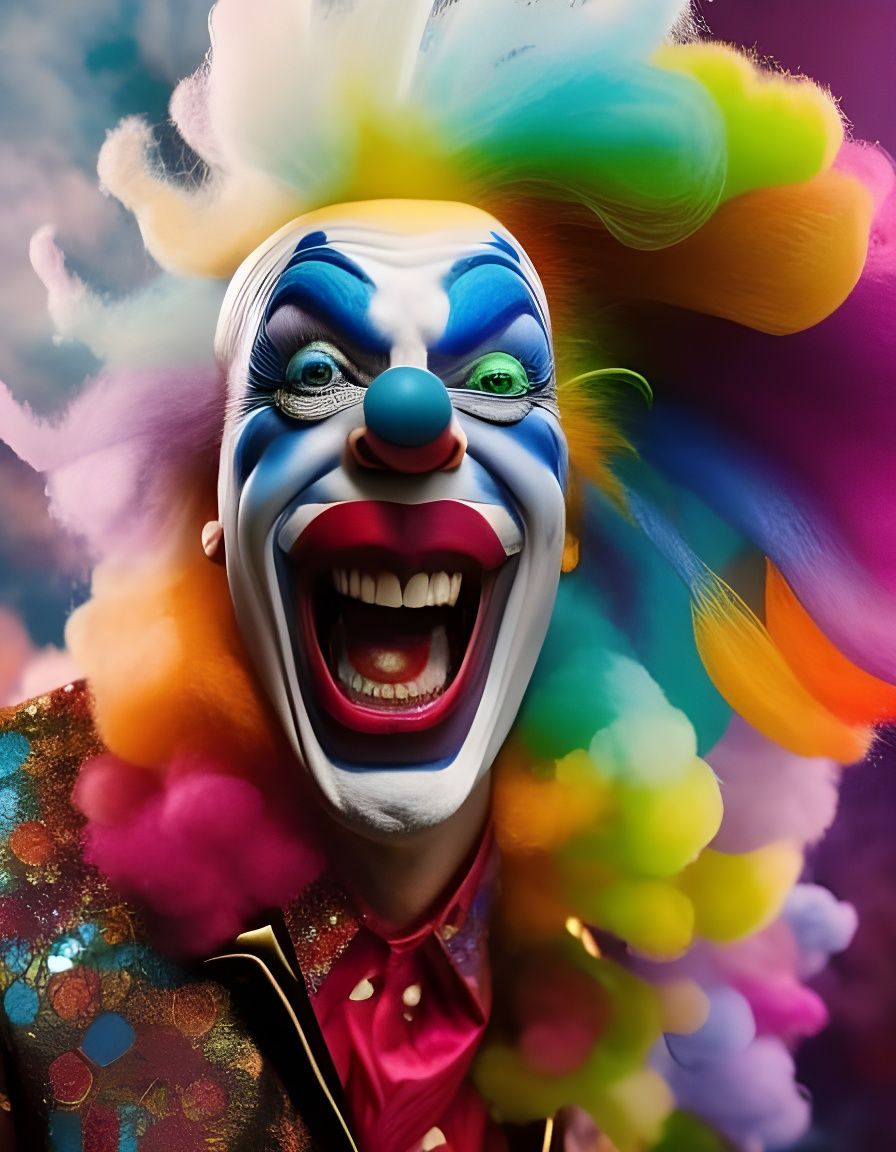 Crazy clown - AI Generated Artwork - NightCafe Creator