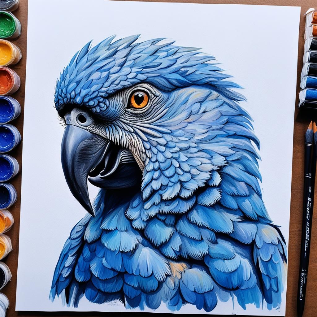 Colorful Parrot in Painterly Style