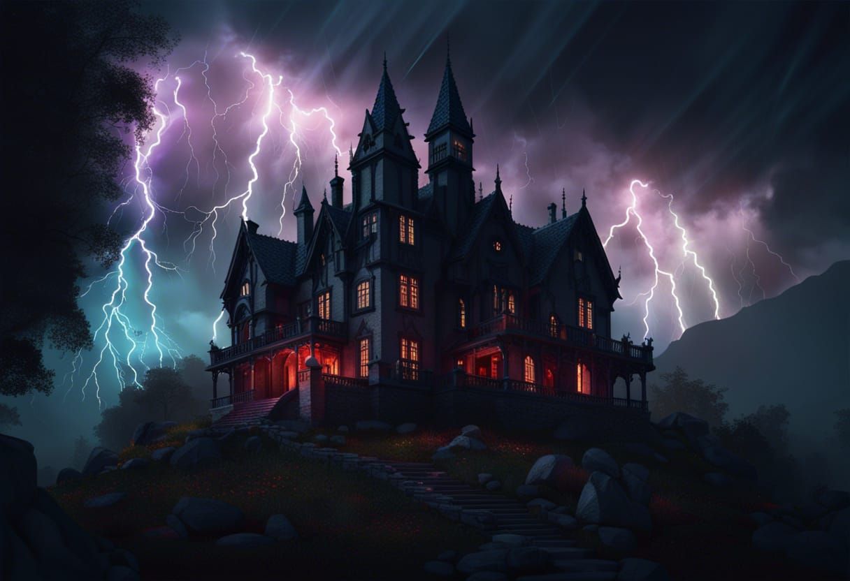 Storm Over the Mansion