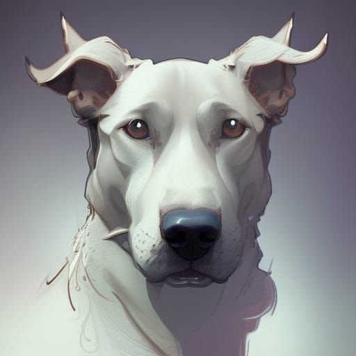 Dog head and shoulders portrait, 8k resolution concept art p...