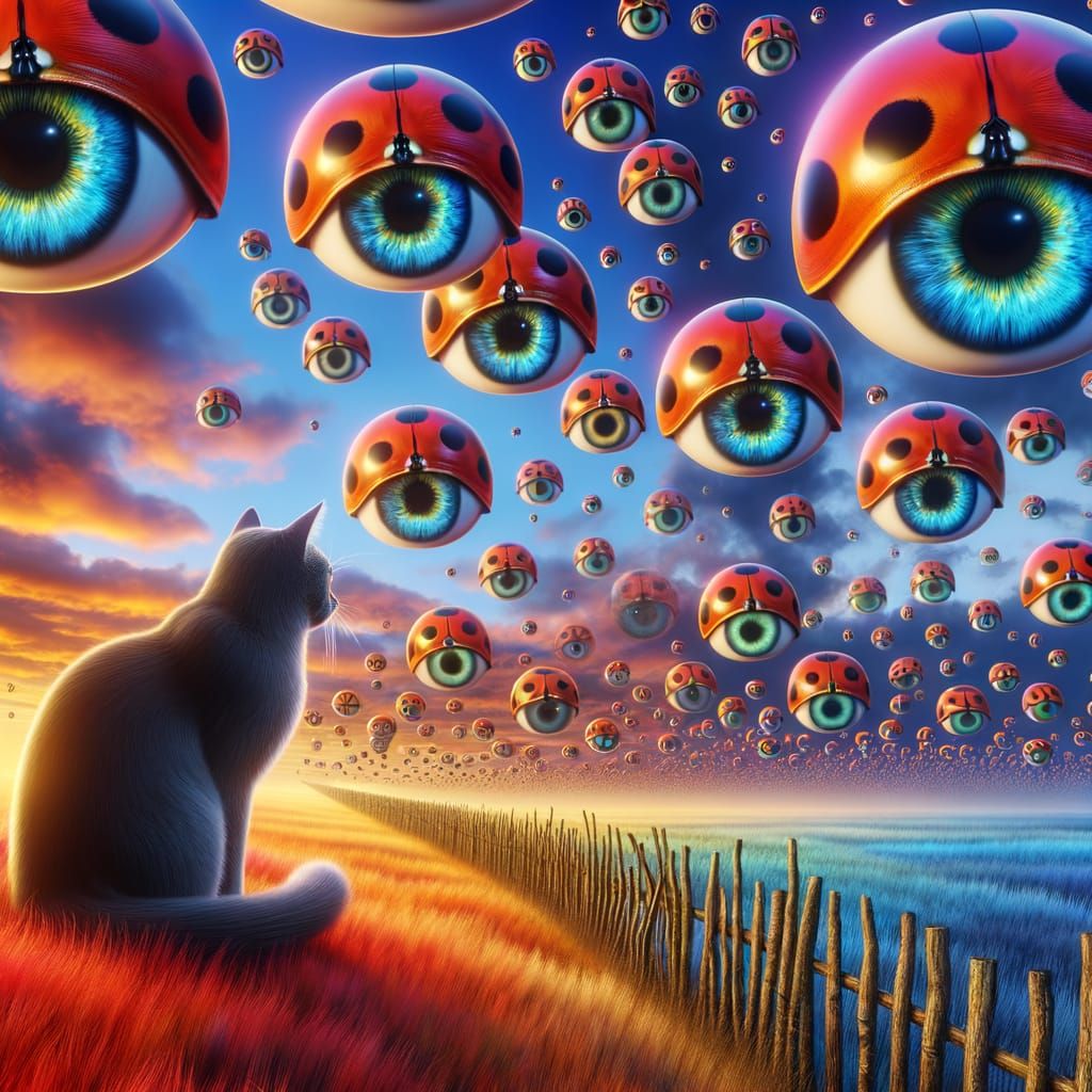 Cat Eyes Ladybug Eyes
