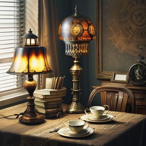 Cups & lamps - AI Generated Artwork - NightCafe Creator