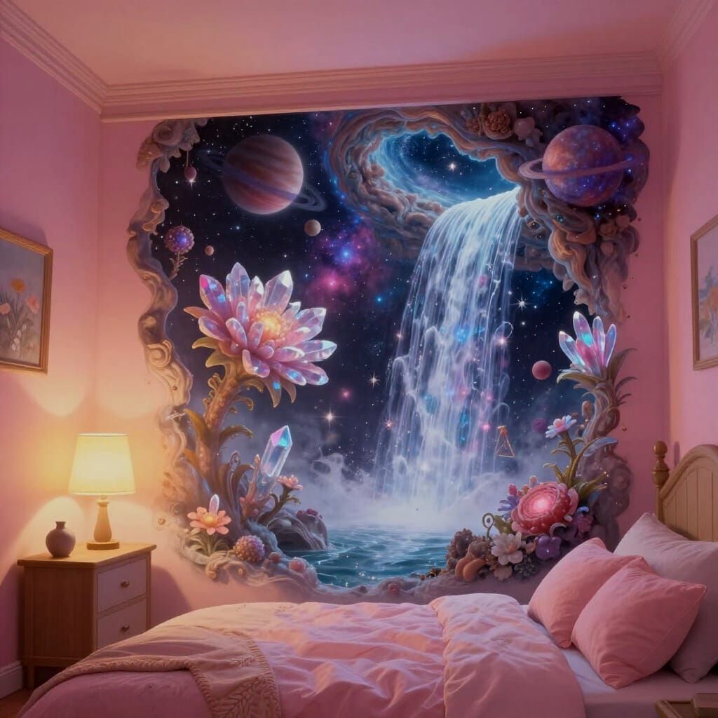 A cozy bedroom lovely fantasy world   by @Spacefairy