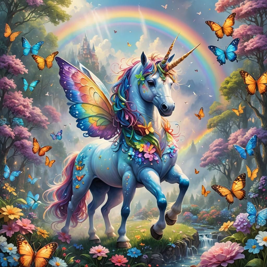 Magical Butterfly Unicorn - She Reminds You To Believe In Yo...