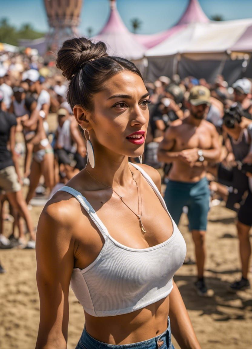 AOC Occupying Coachella - AI Generated Artwork - NightCafe Creator