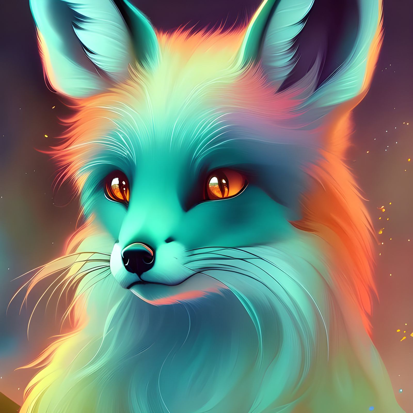 Eyes of the Fire Fox - AI Generated Artwork - NightCafe Creator