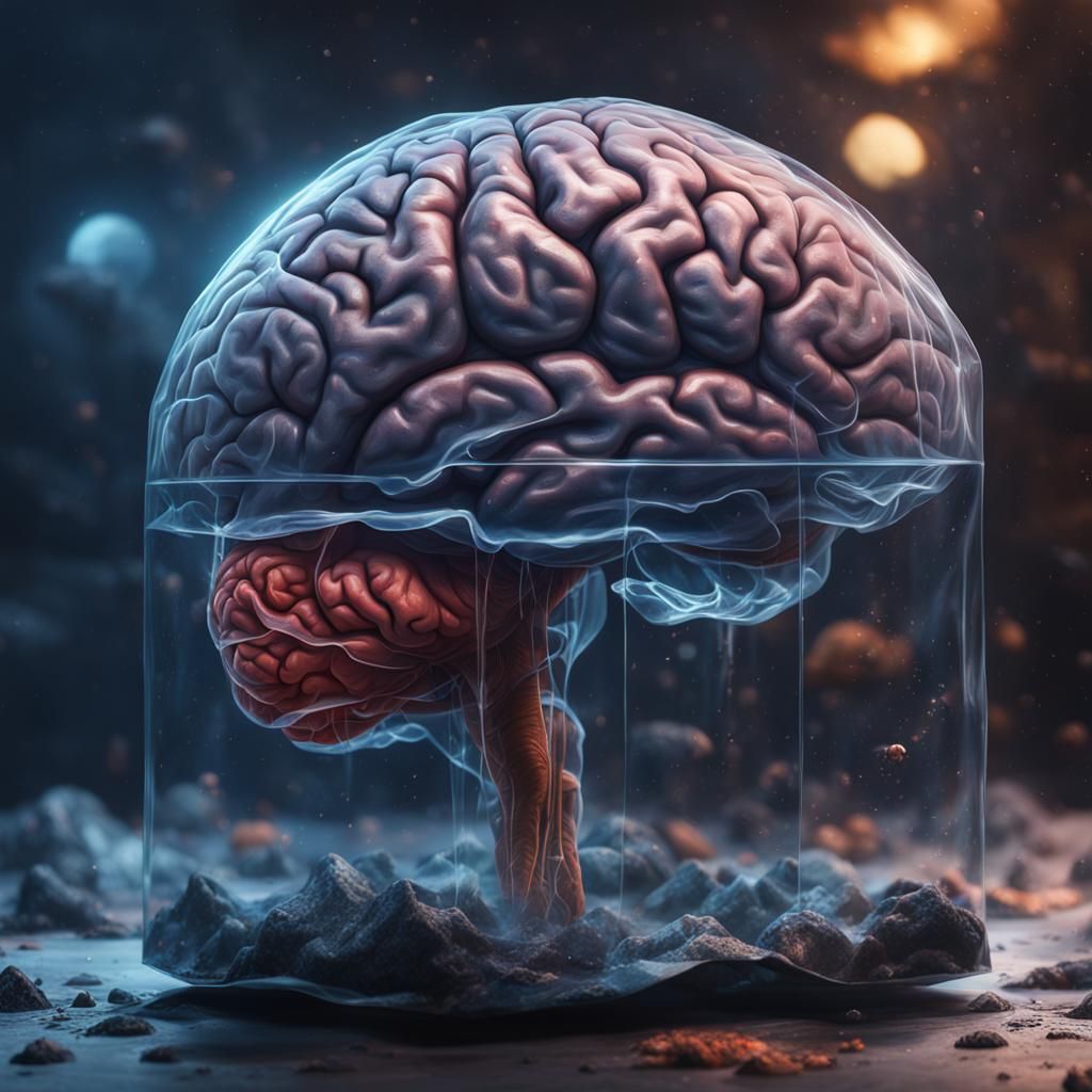 Human Brain Encased: Detailed Fantasy Concept Art