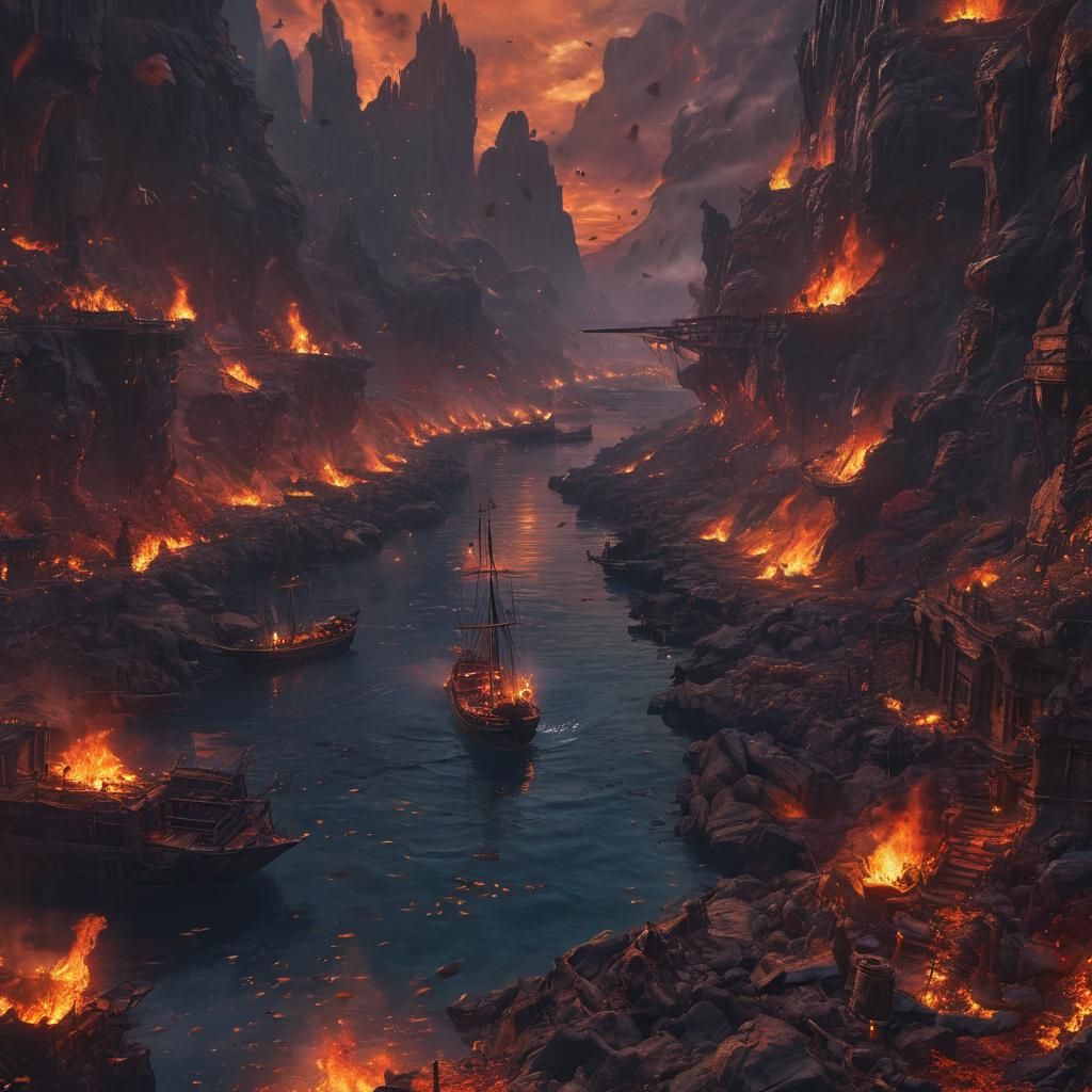 River of Fire: A Matte Painting