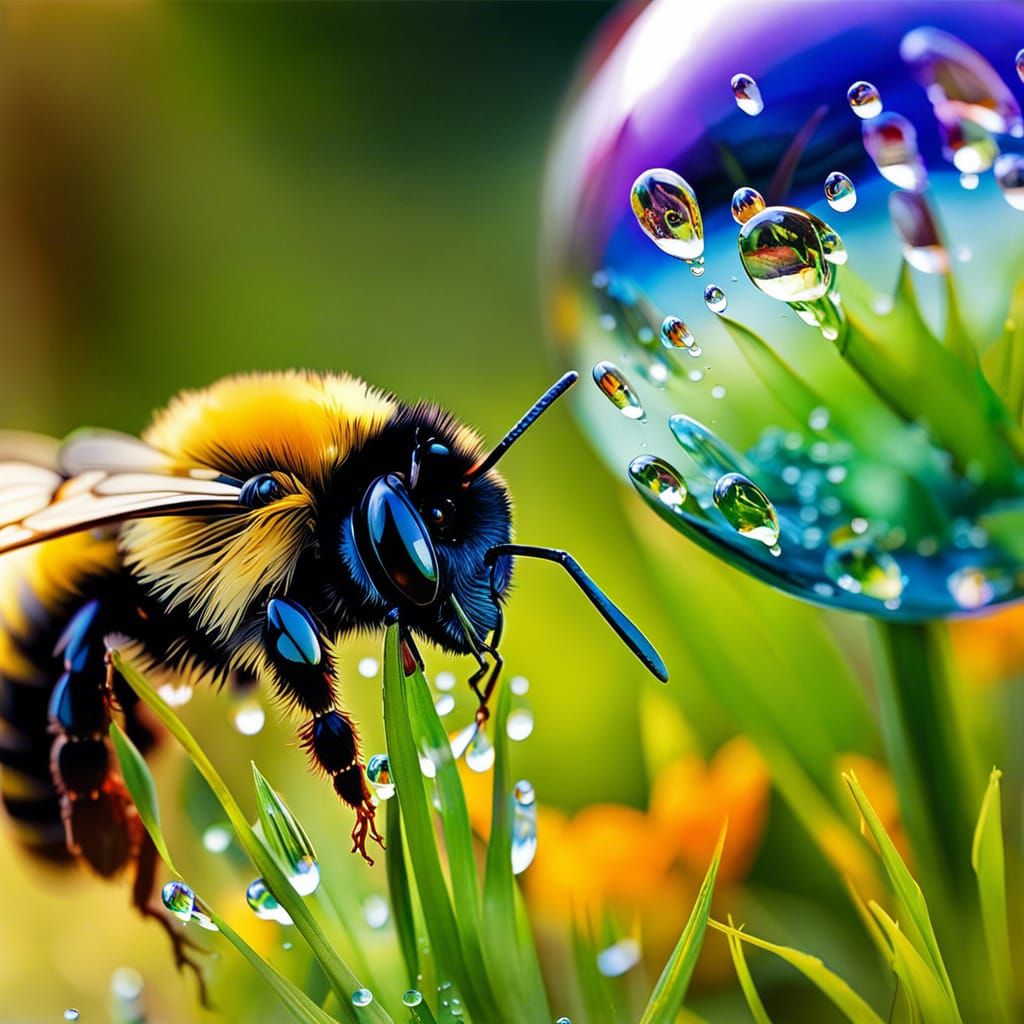 a whole garden in a dewdrop  by @Amy 