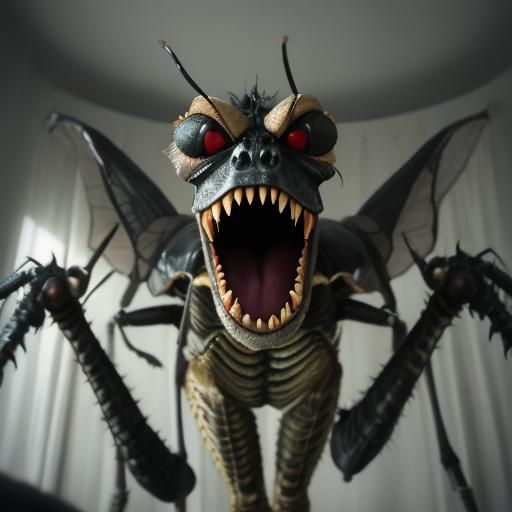 Absolutely horrifying nightmarish 
humanoid creature evil co...