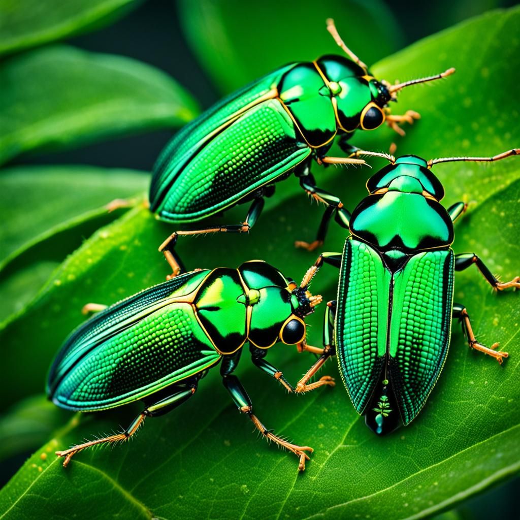 Green Jewel Beetles