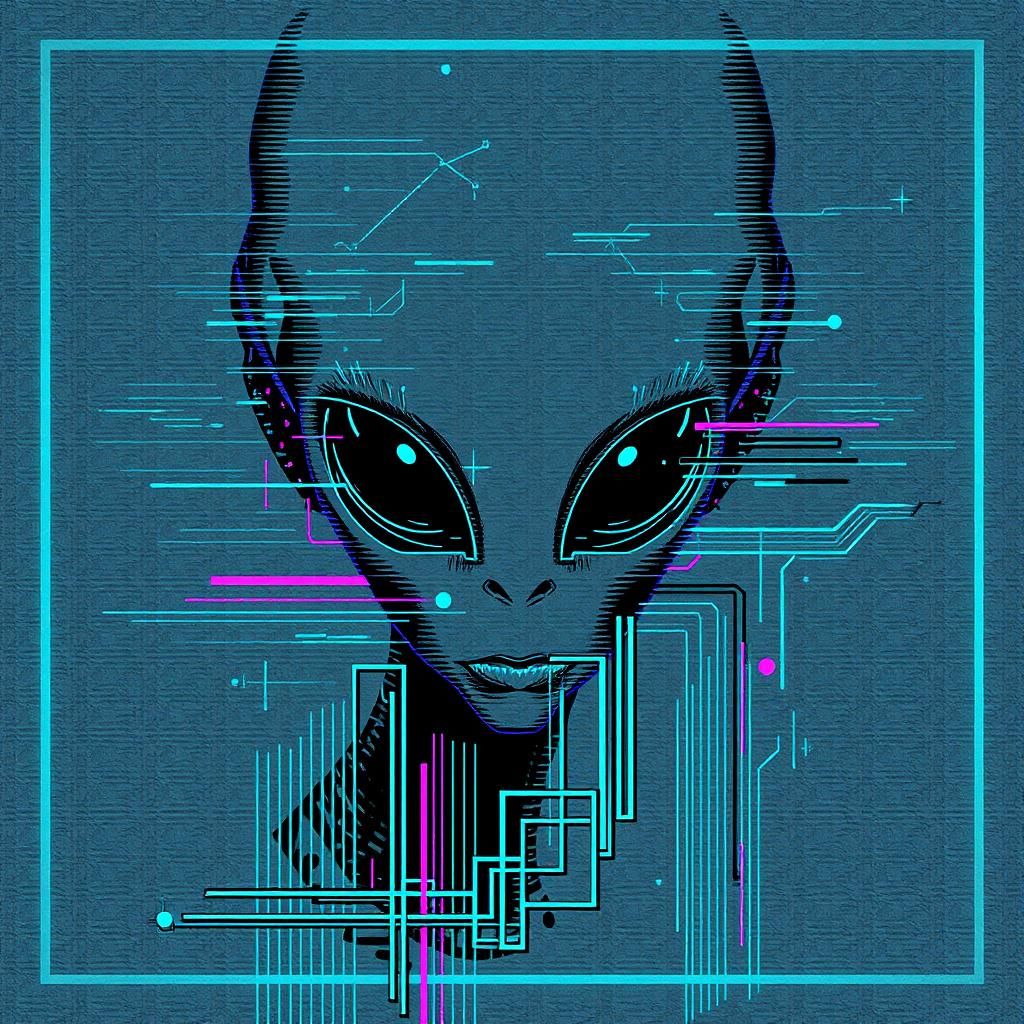 IndigoCore Alien in Abstract Constellation