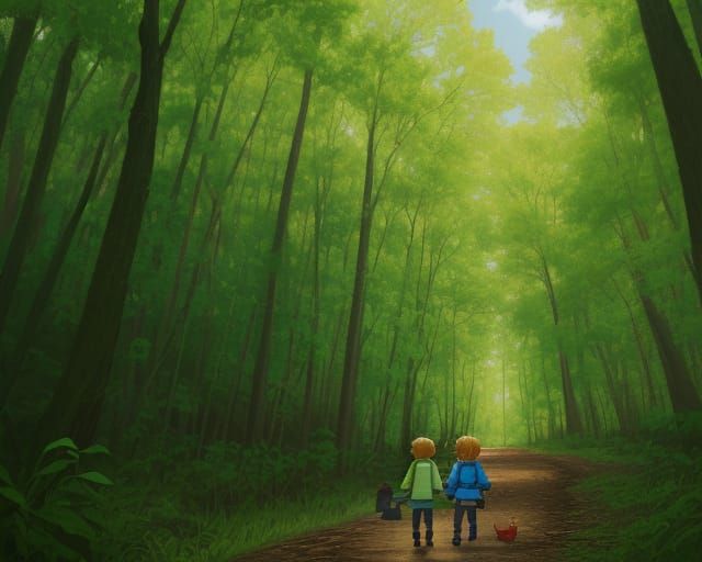 Walking in the woods