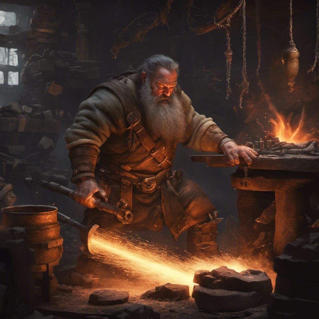 hill dwarf blacksmith - AI Generated Artwork - NightCafe Creator