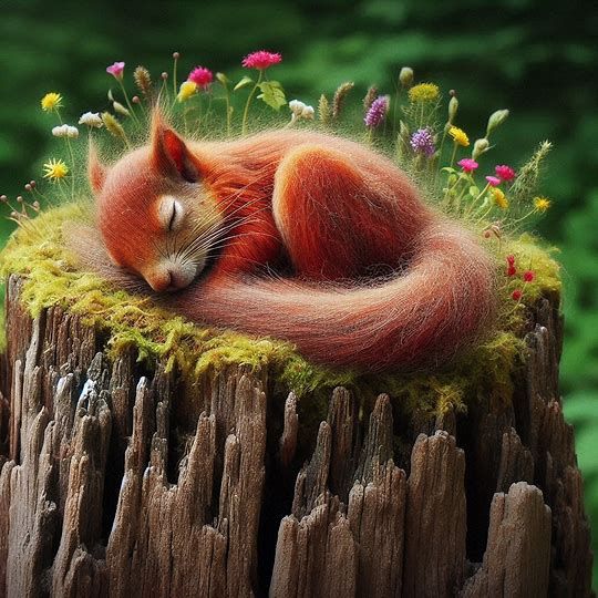 Squirrel sleeping
