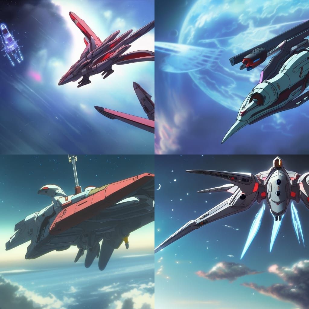 hammer head winged space battleship