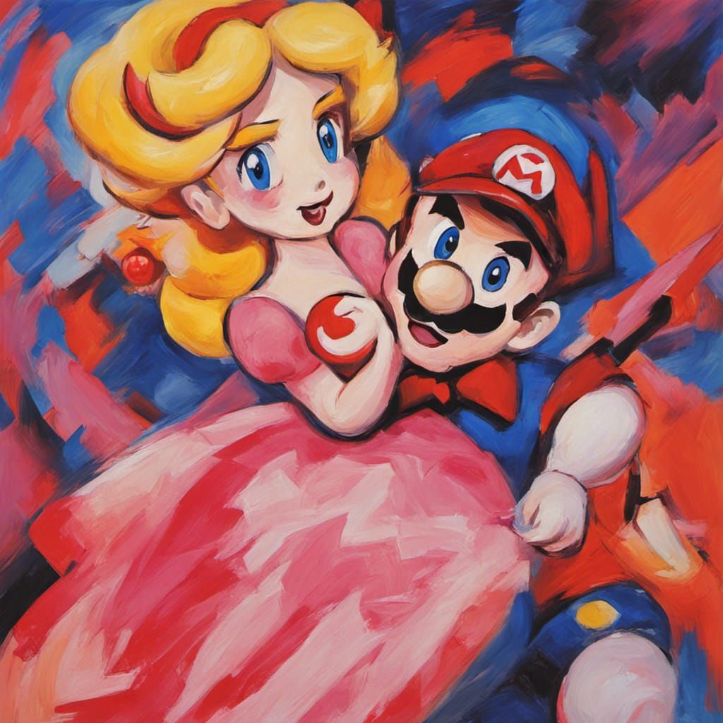 Marioand Princess Peach - AI Generated Artwork - NightCafe Creator