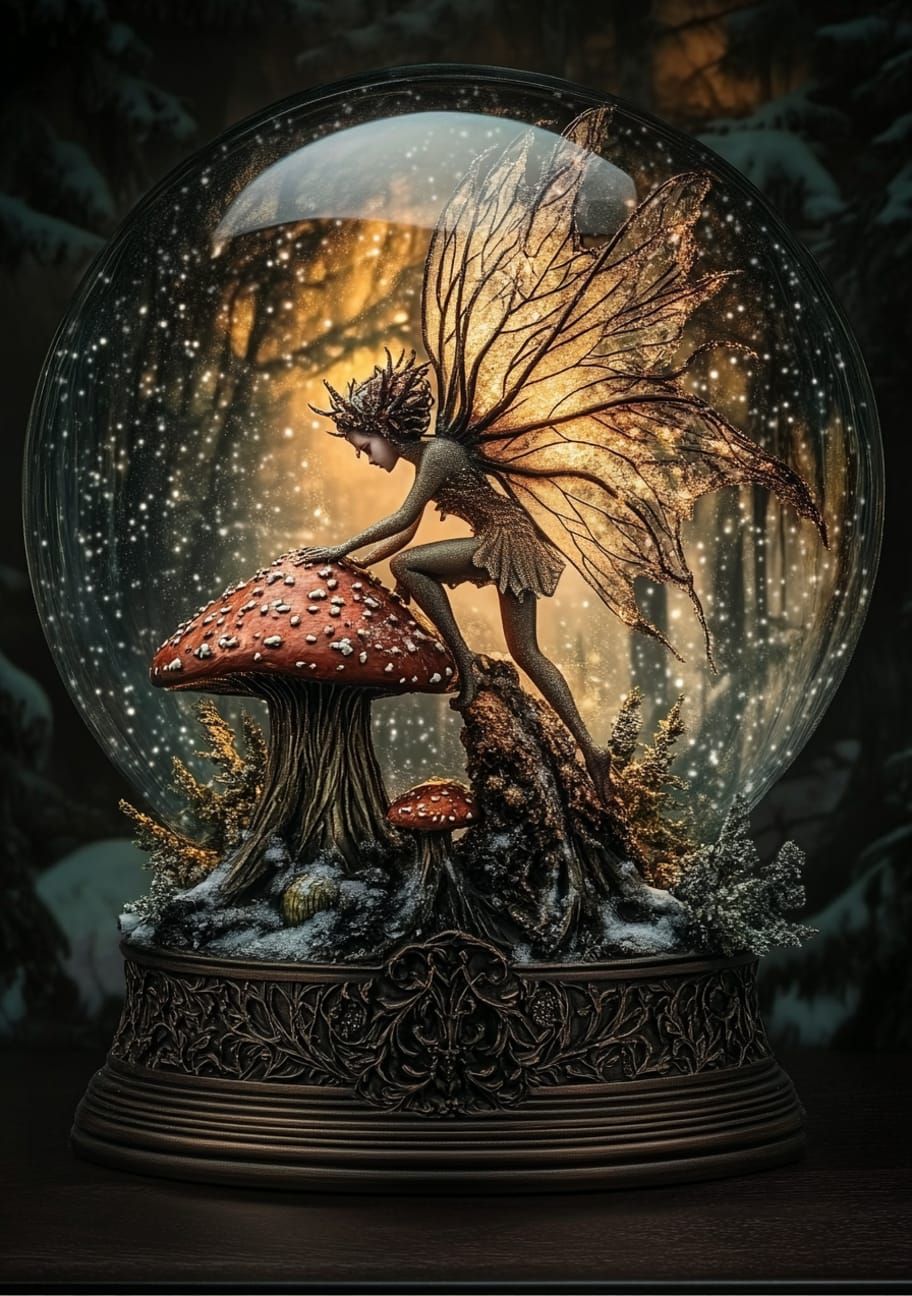 Magical snow globe