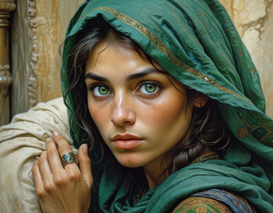 The Afghan Girl   by @Le Lapin