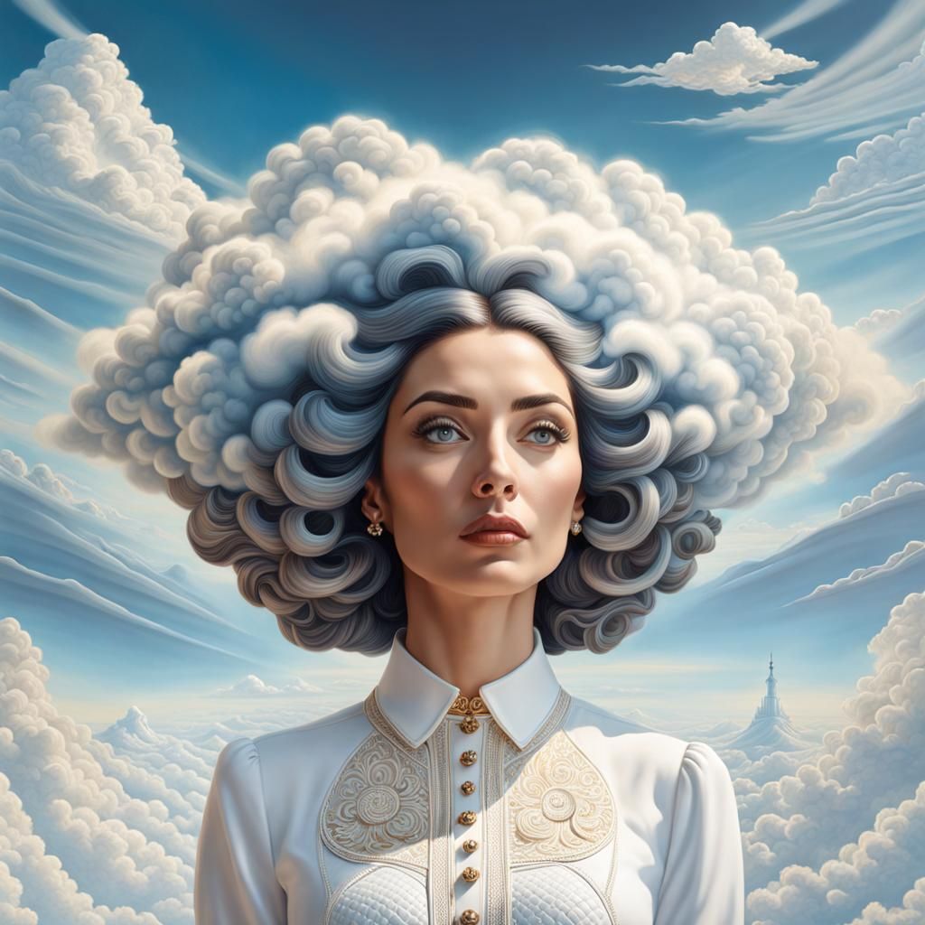 With head in the clouds AI Generated Artwork NightCafe Creator