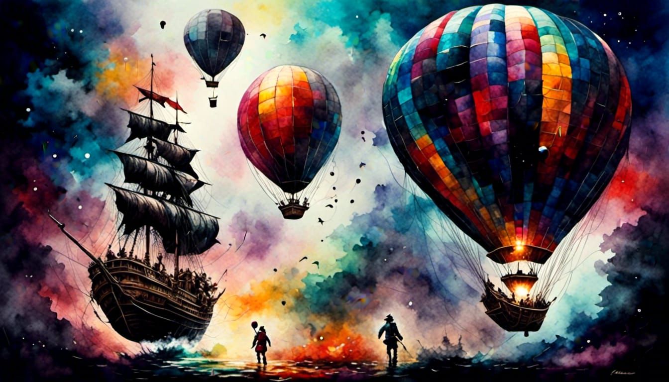 <lora:Antique Watercolor:1.0> <lora:Gypsy1:1.0> “Long Distan...