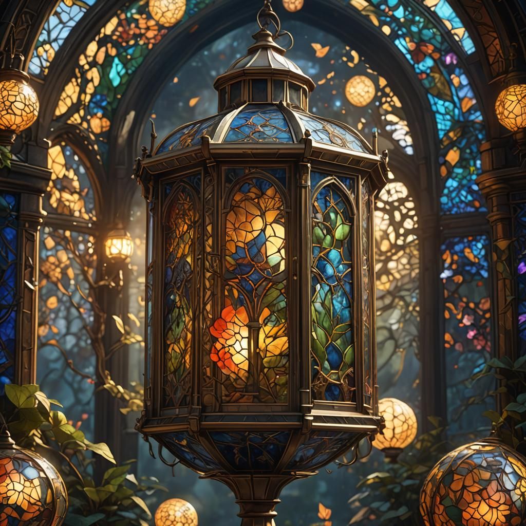 Stained glass lantern  by @Amelia RW