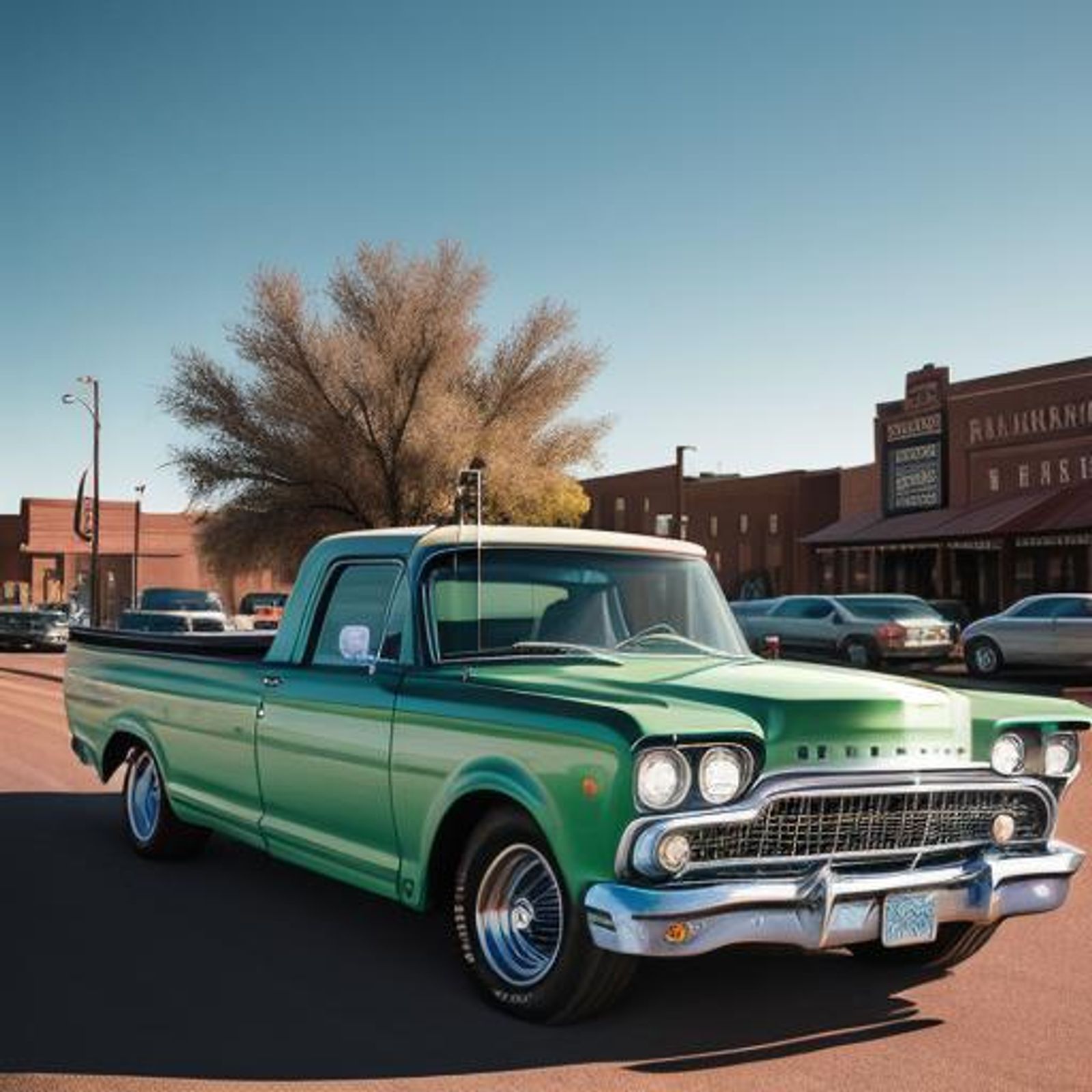 Well, I'm a-standin' on a corner in Winslow, Arizona Such a fine sight ...