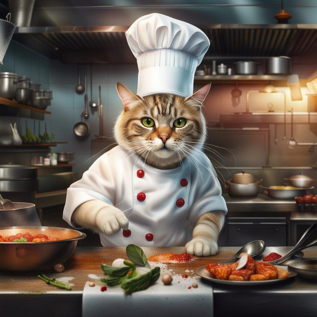 Chef Clawdon Meowsey   by @Sagostrand