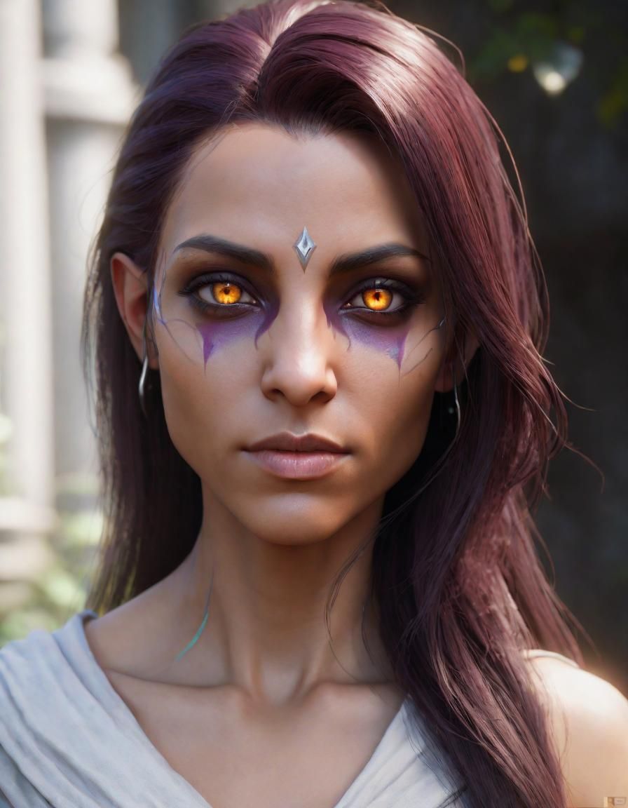 Dark Elf Head And Shoulders Portrait 8k Resolution Concept Art