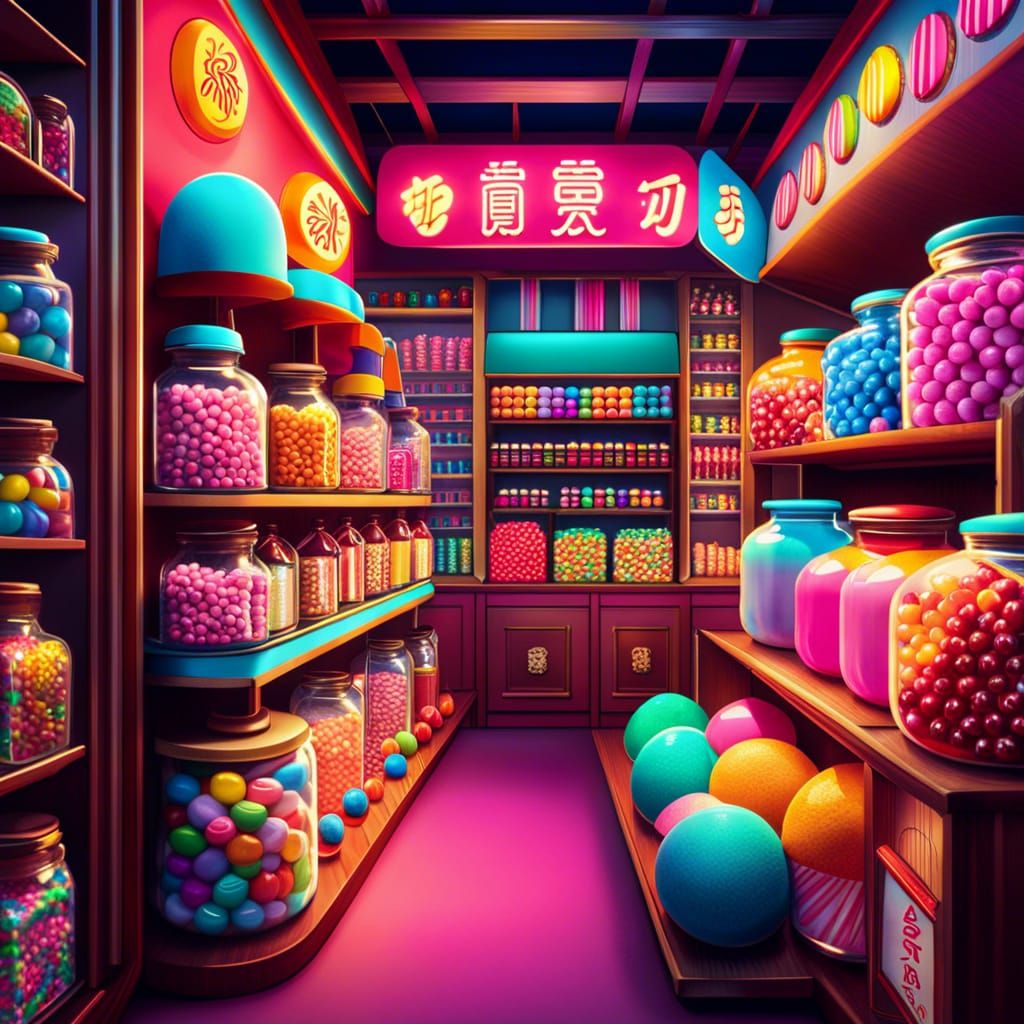 Japanese Candy Shop - AI Generated Artwork - NightCafe Creator