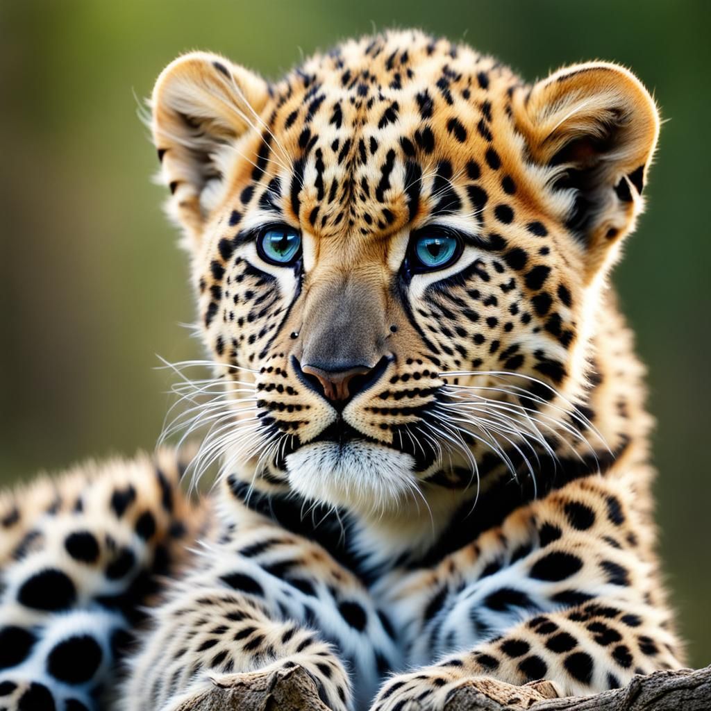 Sweet baby leopard cub
