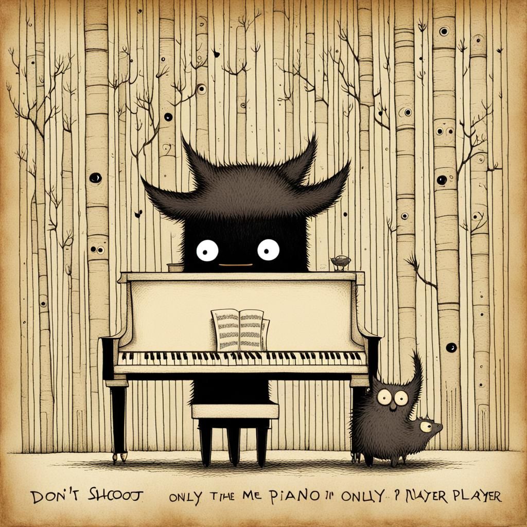 Don't shoot me. I'm only the piano player!
