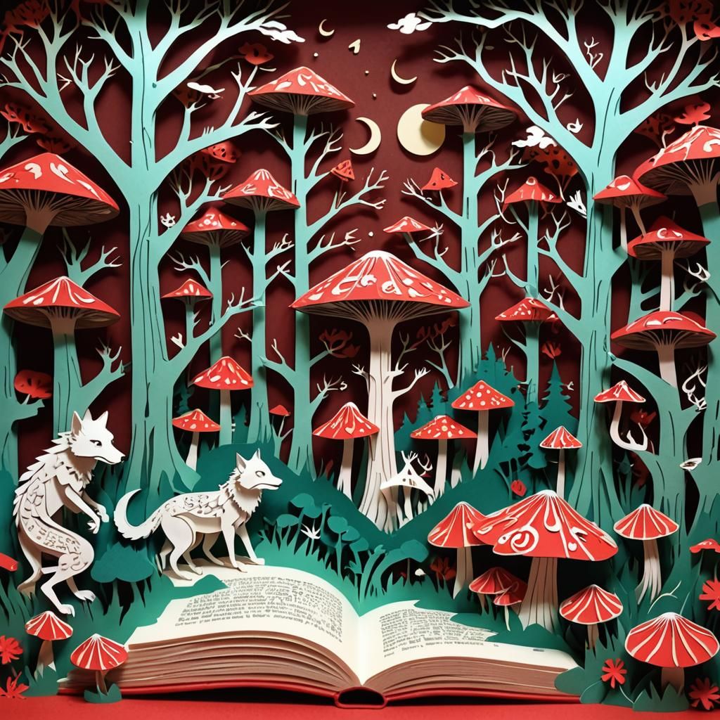 paper cut forest