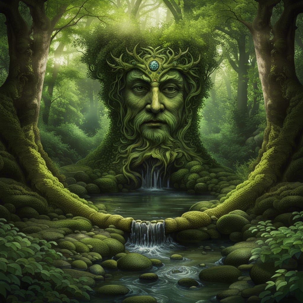 Shrine to the Green Man  by @BillyD