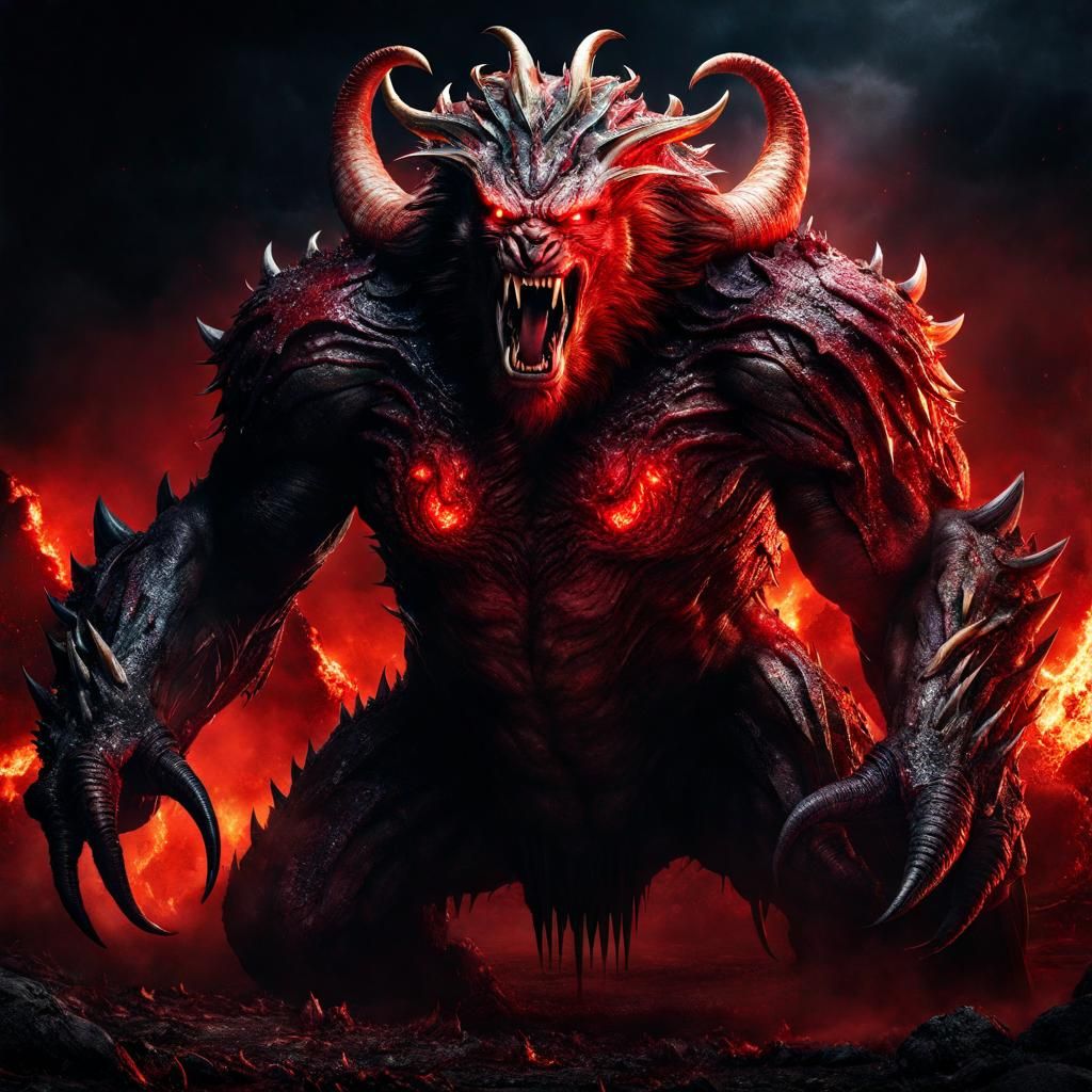 8K Photograph: BIBLICAL monster with Donald Trump's perfect ...