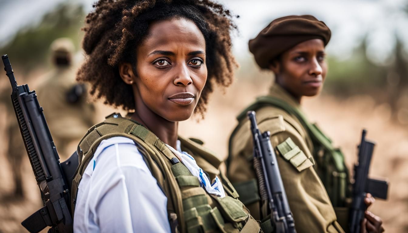 ethiopian jewish woman israeli soldiers with guns Profession...