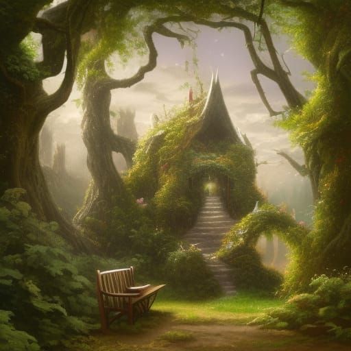 A mysterious Passage between a fantasy World and an enchanted Forest  by @Kasia S-J