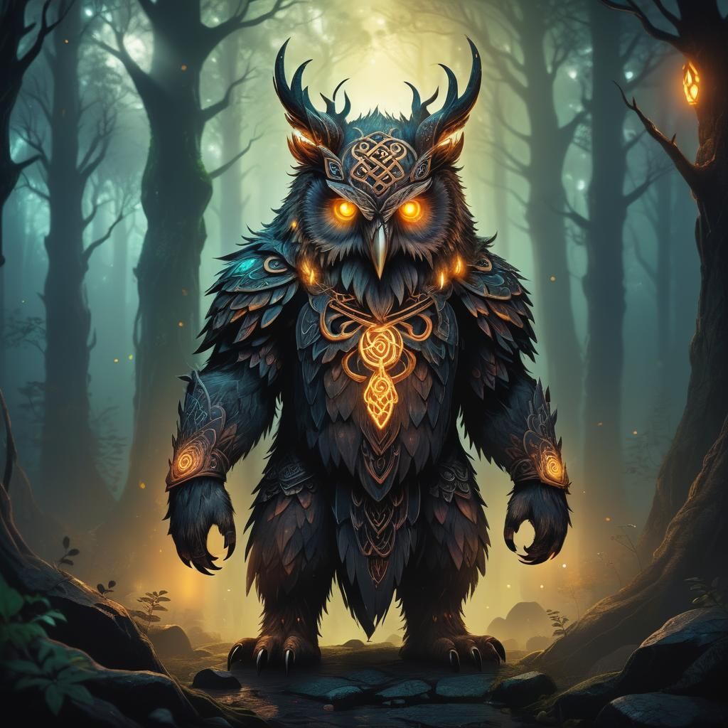 Dark Forest OwlBear  by @Tia